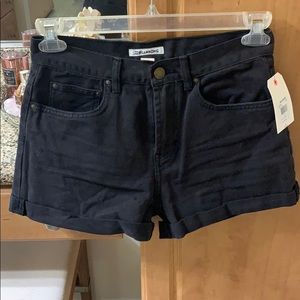 NWT Billabong black high waisted jean shorts